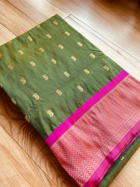GREEN KADIYAL PAITHANI