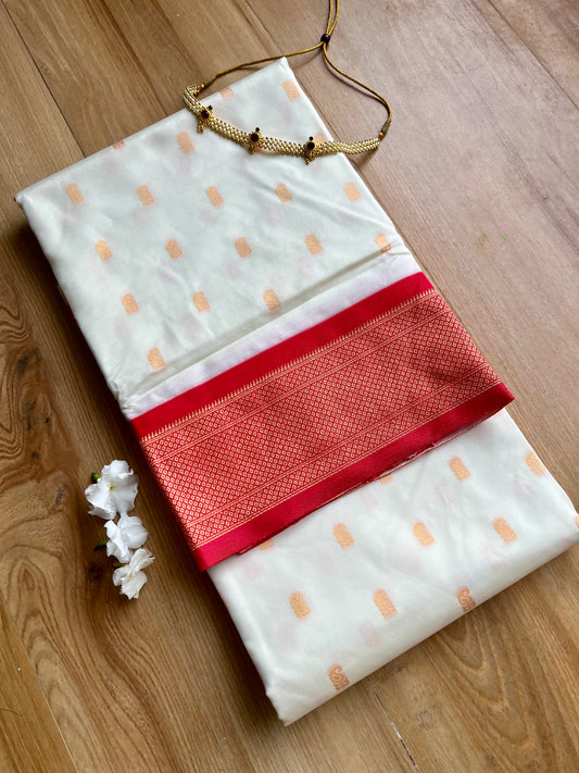 WHITE KADIYAL PAITHANI