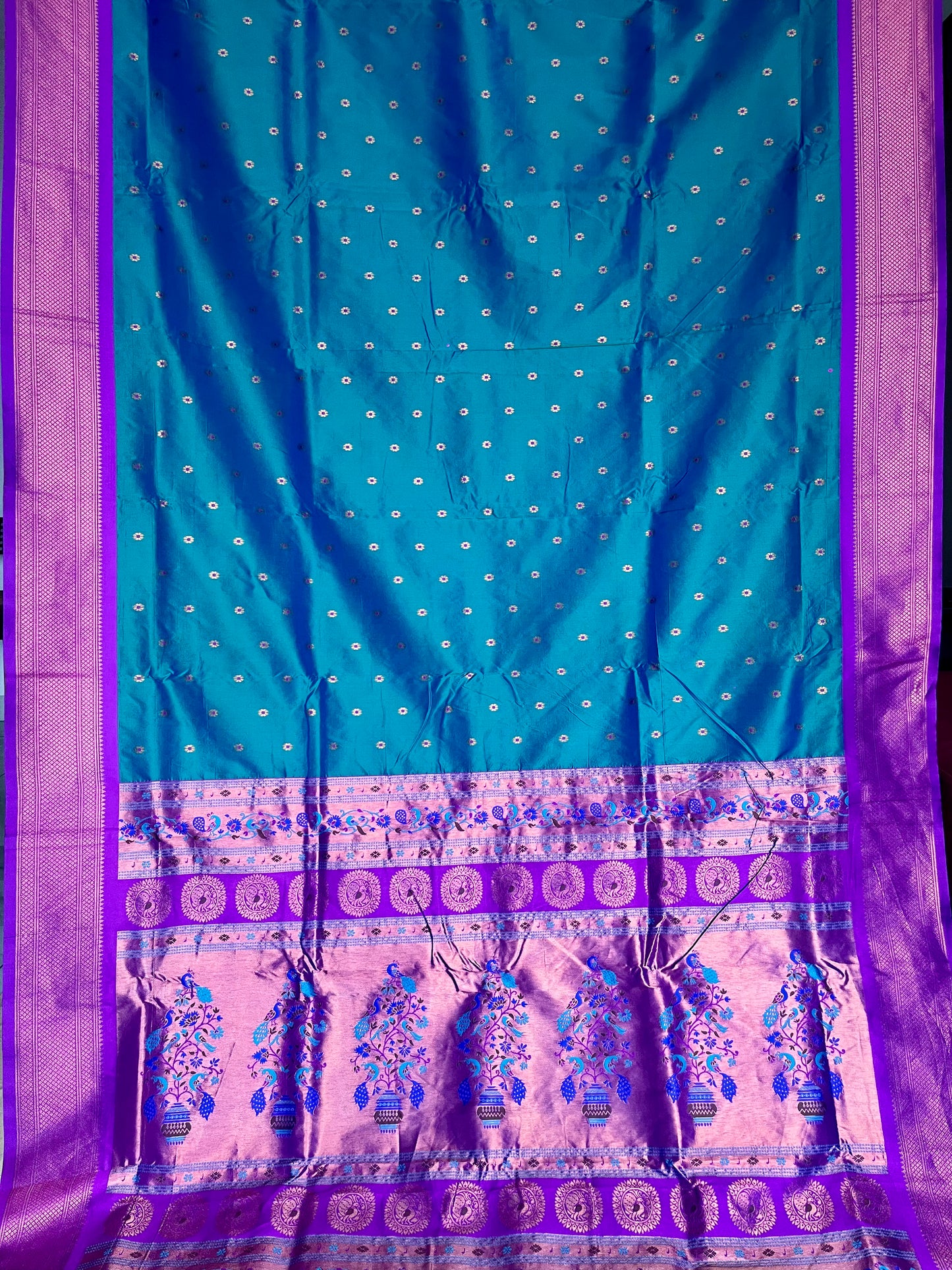 BLUE KADIYAL PAITHANI