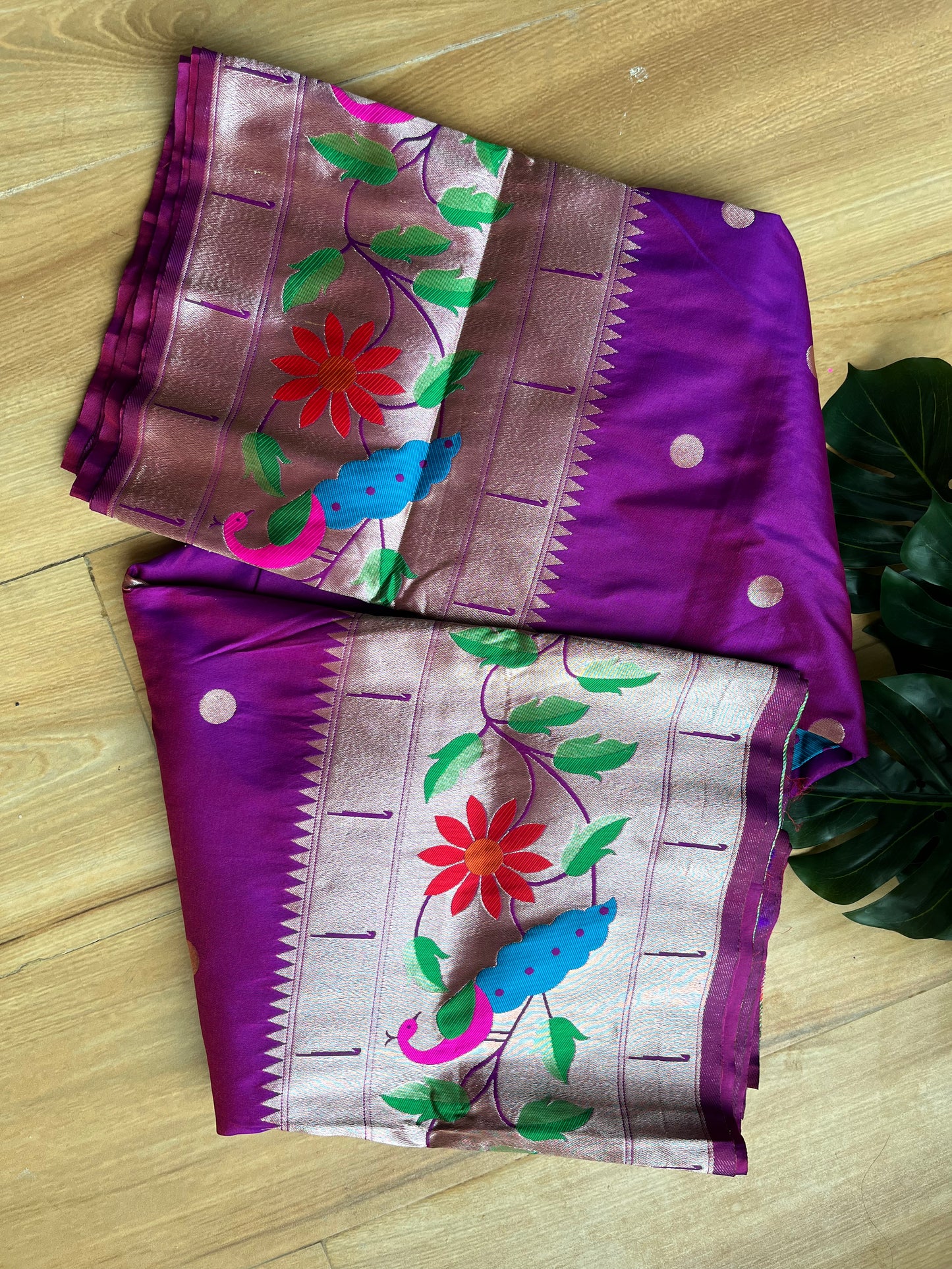 PURPLE SKIRT BORDER BROCADE PAITHANI