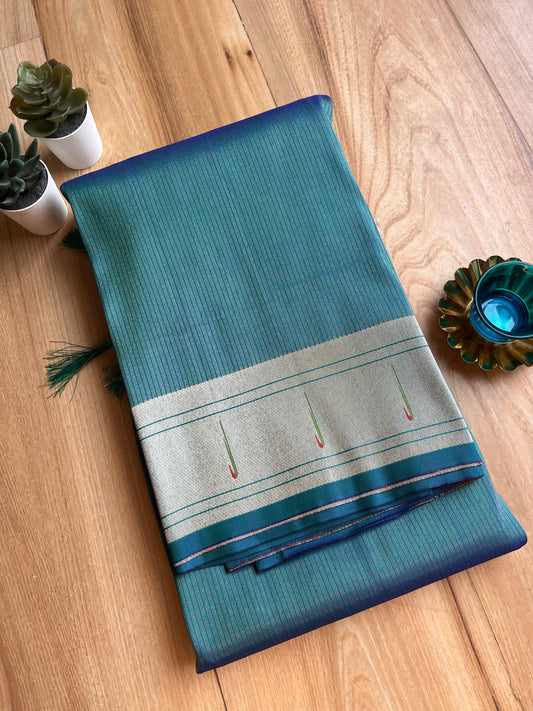 PASTEL BLUE KANJIVARAM TISSUE MUNIYA PAITHANI