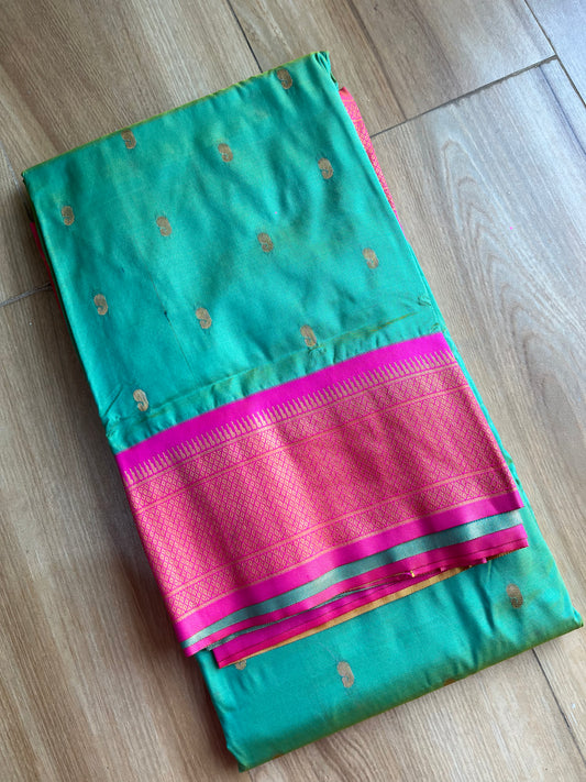 PARROT GREEN KADIYAL PAITHANI