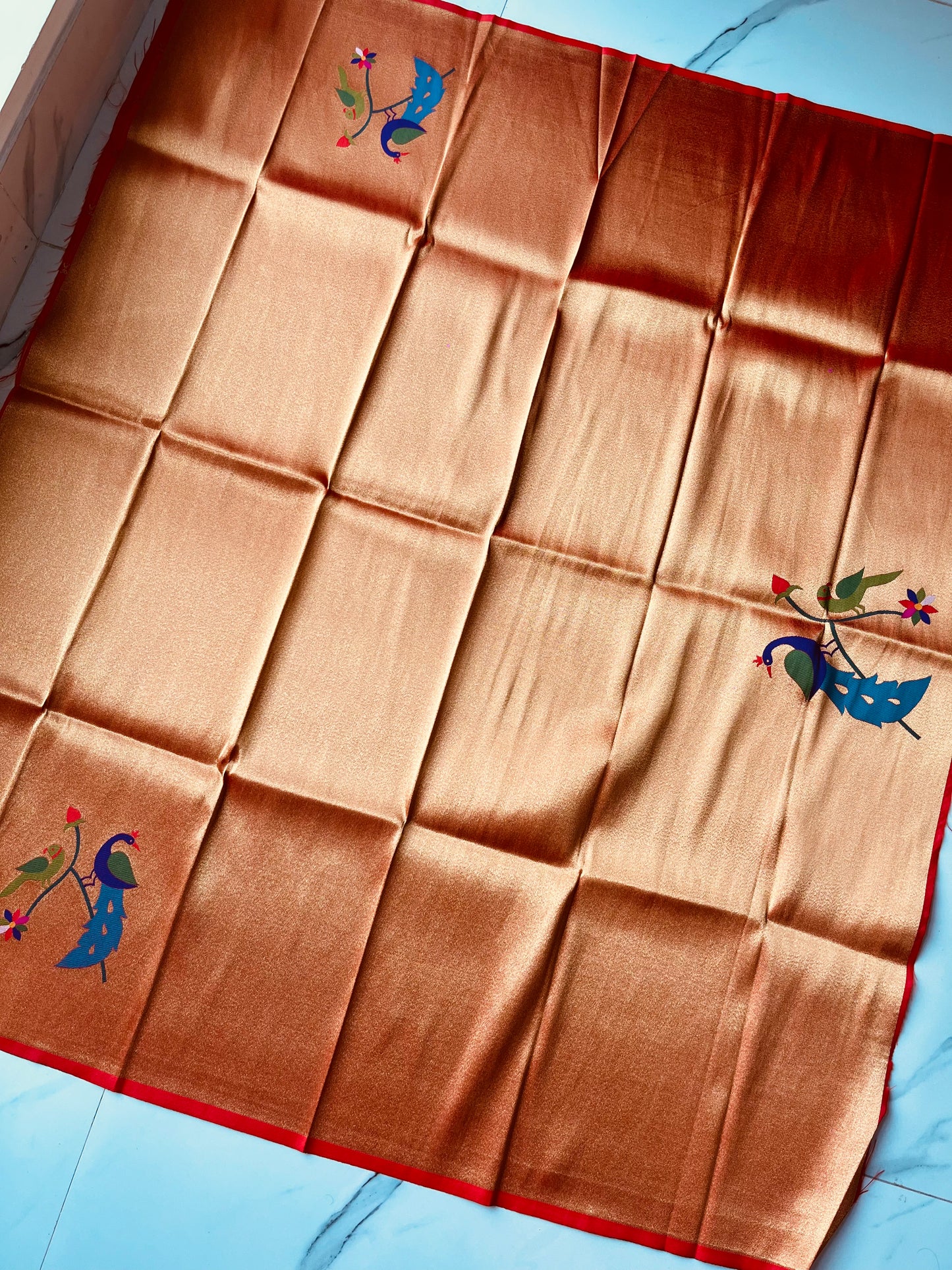 TOTA MOR RED BORDER BLOUSE PIECE