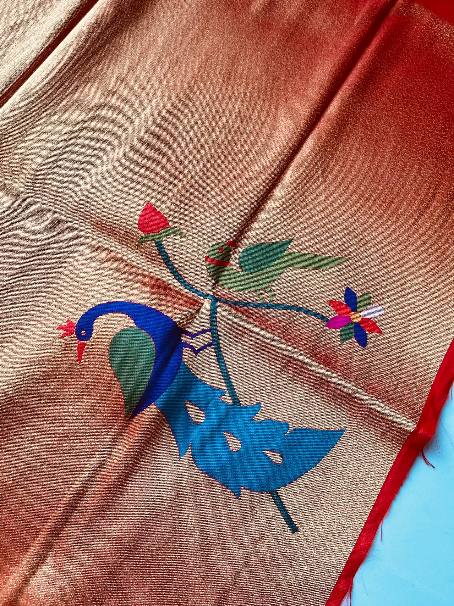 TOTA MOR RED BORDER BLOUSE PIECE