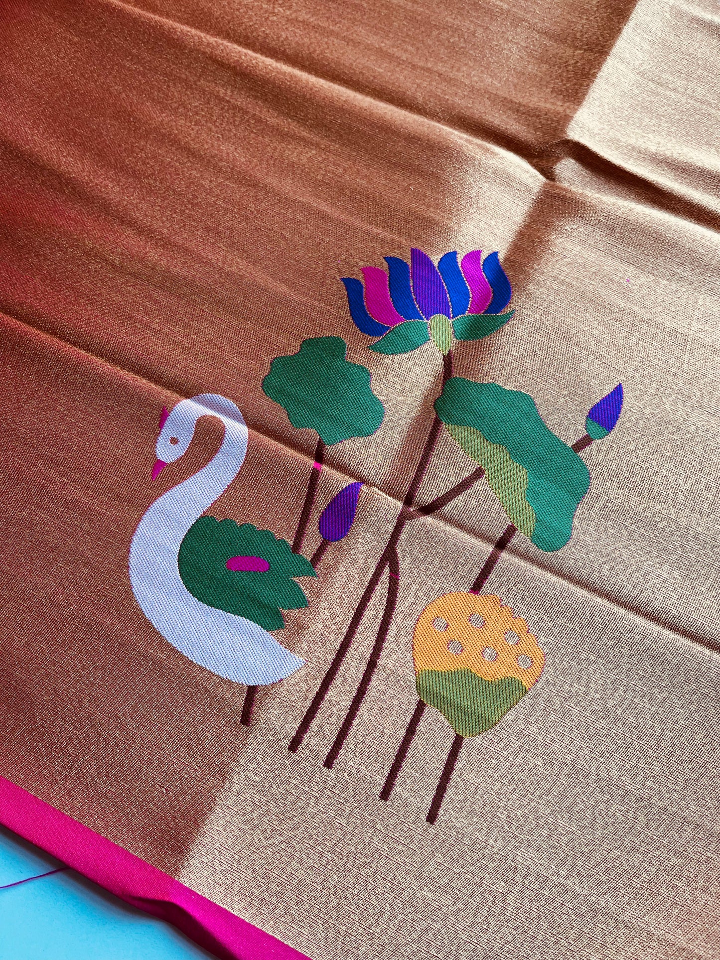 KAMAL HANS PINK BORDER BLOUSE PIECE