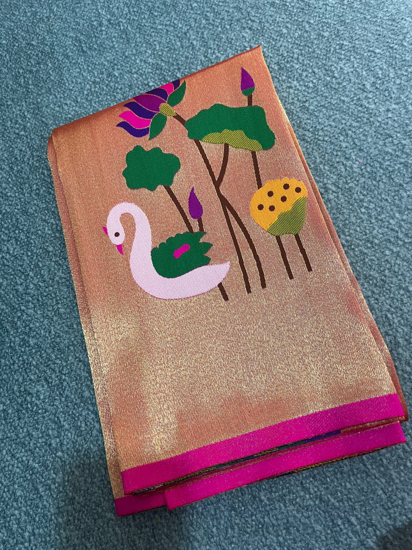 KAMAL HANS PINK BORDER BLOUSE PIECE