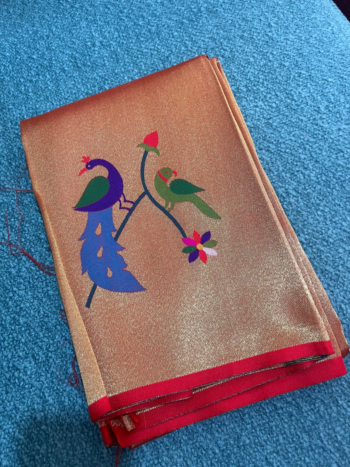 TOTA MOR RED BORDER BLOUSE PIECE