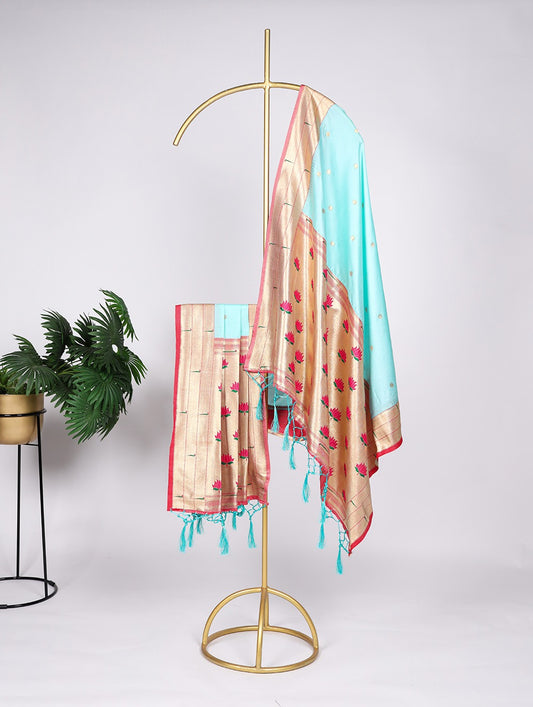 TURQOISE LOTUS DUPATTA