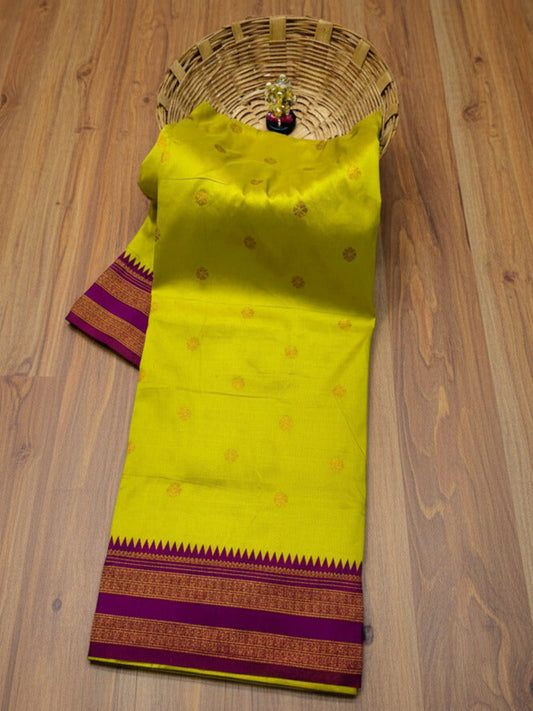 LEMON YELLOW NARAYANPETH PAITHANI