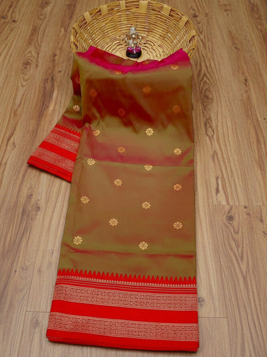 OLIVE GREEN NARAYANPETH PAITHANI