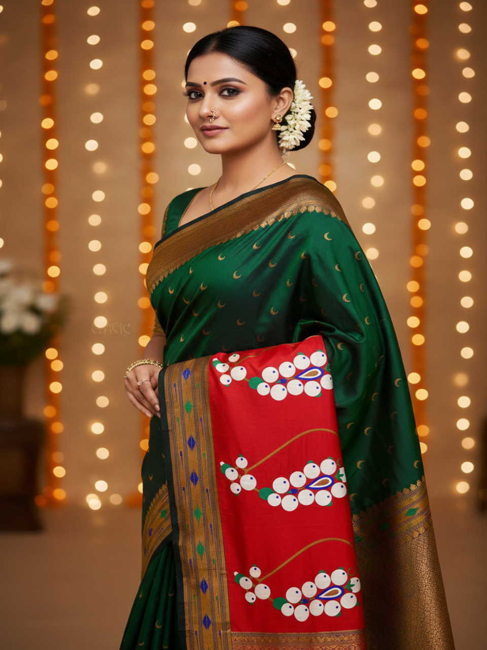 BOTTLE GREEN NATH PALLU CHANDRAKOR PAITHANI
